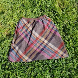 Winter Weight Vintage Plaid Skirt with Pocket